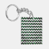 Porte-clés Chevron Zebra noir et vert (Devant gauche)