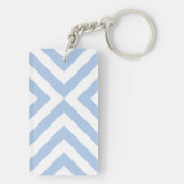Porte-clés Chevrons bleu clair et blanc (Dos)
