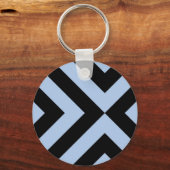 Porte-clés Chevrons bleu clair et noir (Recto)
