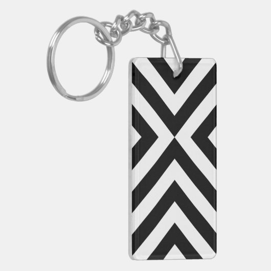 Porte-clés Chevrons noirs et blancs (Devant gauche)