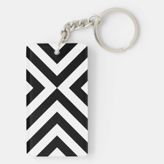 Porte-clés Chevrons noirs et blancs (Dos)