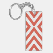Porte-clés Chevrons orange et blanc (Devant gauche)