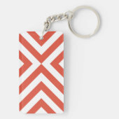 Porte-clés Chevrons orange et blanc (Dos)