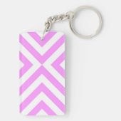Porte-clés Chevrons roses et blancs (Dos)