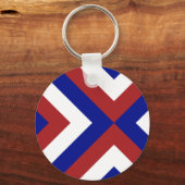 Porte-clés Chevrons rouge, blanc et bleu (Recto)