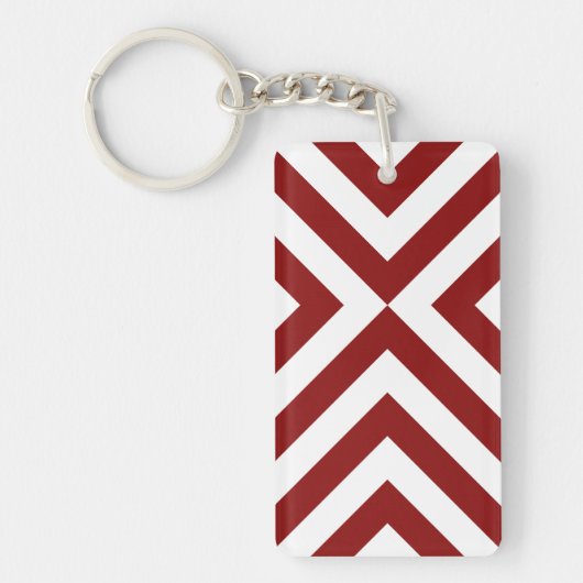 Porte-clés Chevrons rouges et blancs (Devant)
