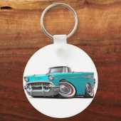 Porte-clés Chevy Belair Turquoise Convertible 1957 (Recto)