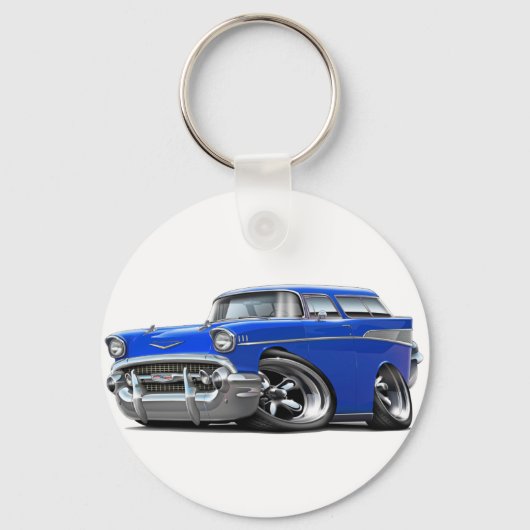 Porte-clés Chevy Nomad Blue Hot Rod 1957 (Recto)