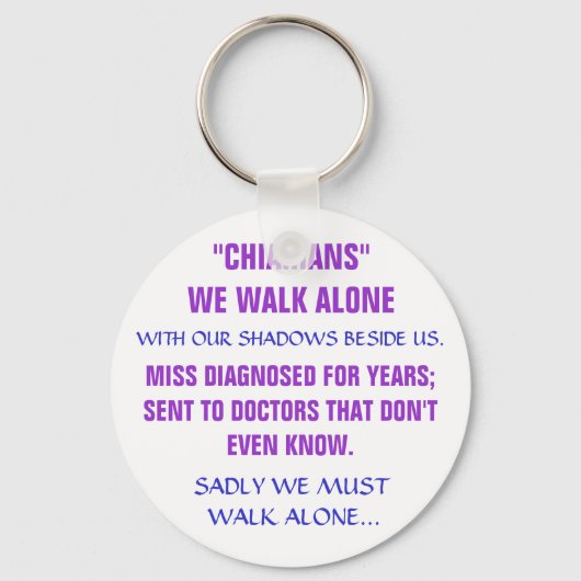 PORTE-CLÉS "CHIARIENS" NOUS MARCHONS SEULS, AVEC NOS OMBRES B (Recto)