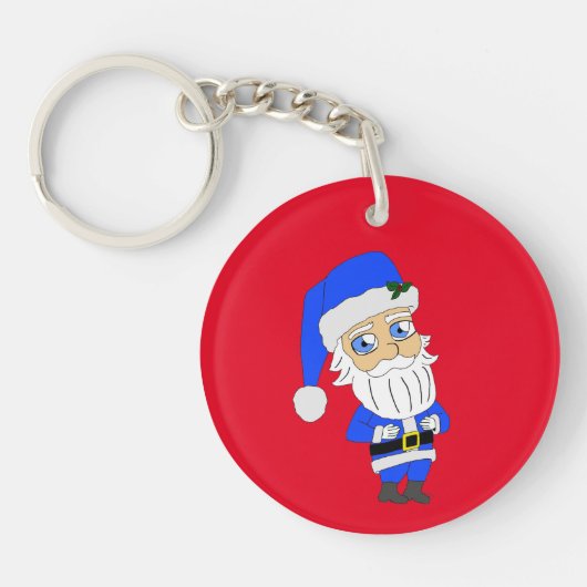 Porte-clés Chibi Blue Suit Père Noël (Devant)