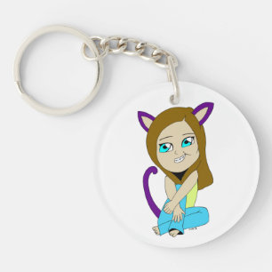 Porte-clés chibi catgirl