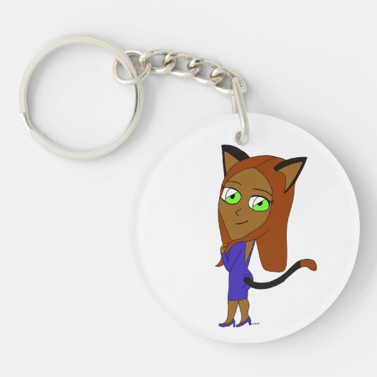 Porte-clés chibi catgirl (Devant)