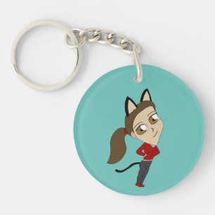Porte-clés chibi catgirl