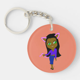 Porte-clés chibi catgirl