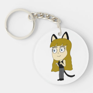 Porte-clés chibi catgirl