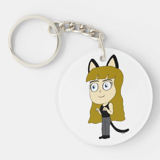 Porte-clés chibi catgirl (Devant)