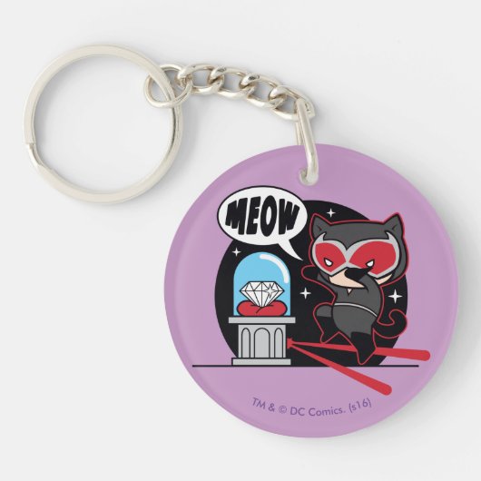 Porte-clés Chibi Catwoman à voler un diamant (Devant)
