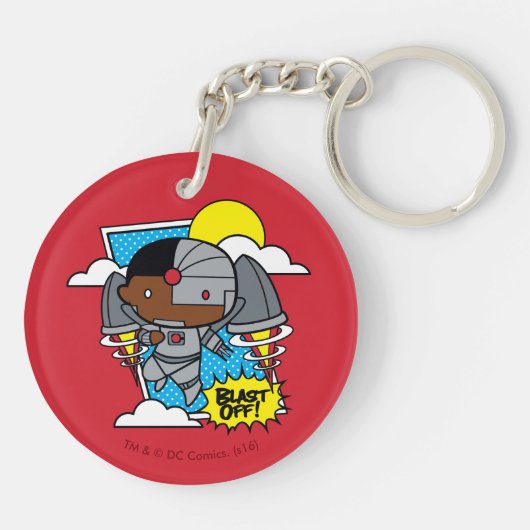 Porte-clés Chibi Cyborg S'Est Éteint ! (Dos)