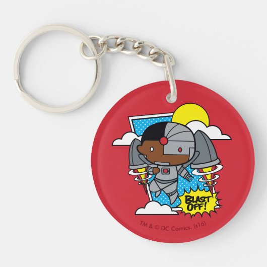 Porte-clés Chibi Cyborg S'Est Éteint ! (Devant)