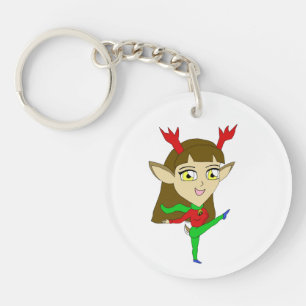 Porte-clés chibi danser la fille de rennes