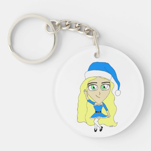Porte-clés Chibi de Noël (Devant)