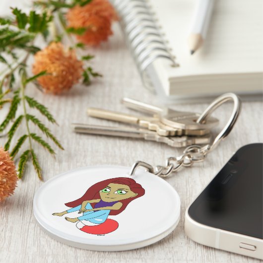 Porte-clés chibi foxy fille (Devant Droit)