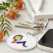 Porte-clés chibi foxy fille porte - clé (Devant Droit)