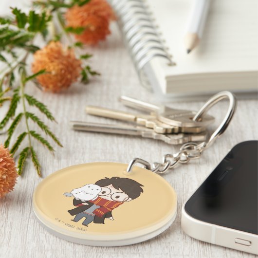 Porte-clés Chibi HARRY POTTER™ & Hedwig (Devant droit)