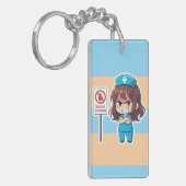 Porte-clés Chibi Infirmière Originale 2.0 - Mode Focus (Devant gauche)