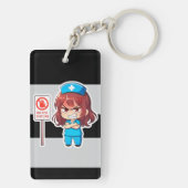 Porte-clés Chibi Infirmière Originale 2.0 - Mode Focus (Dos)
