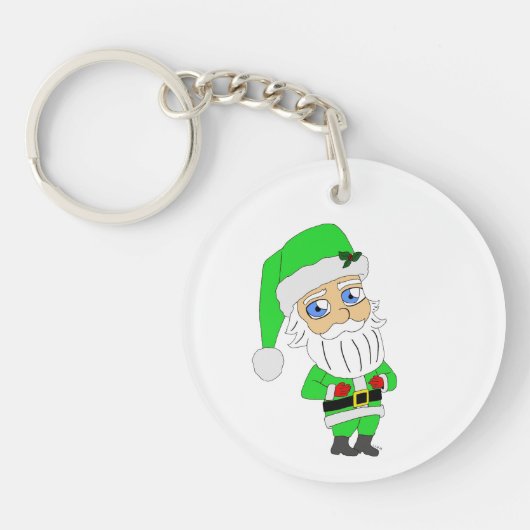 Porte-clés Chibi Santa green suit (Devant)