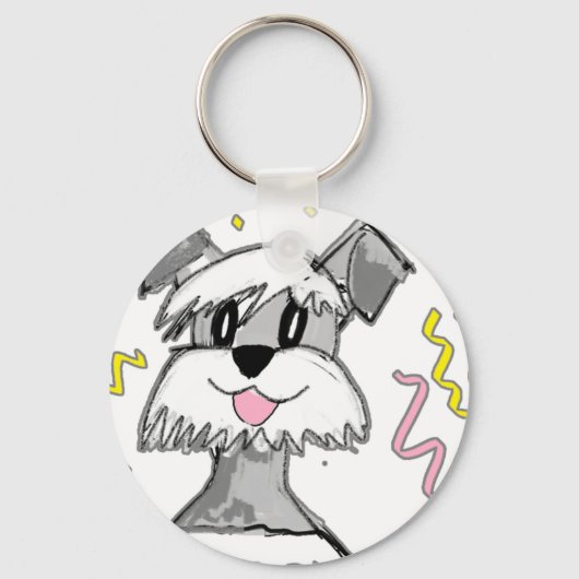 Porte-clés Chibi Schnauzer (Recto)