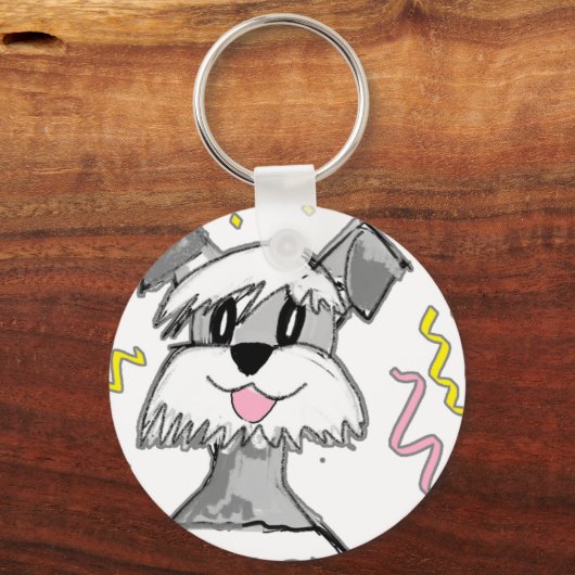 Porte-clés Chibi Schnauzer (Recto)