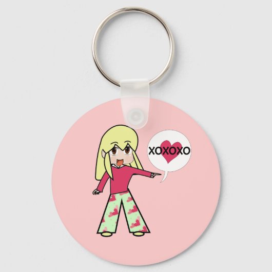 Porte-clés Chibi Valentine Hearts (Recto)