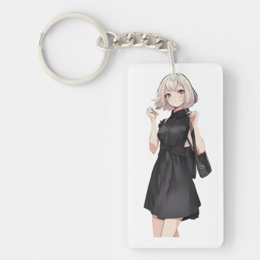 Porte-clés Chic Anime Petit Robe Noire LBD (Devant)