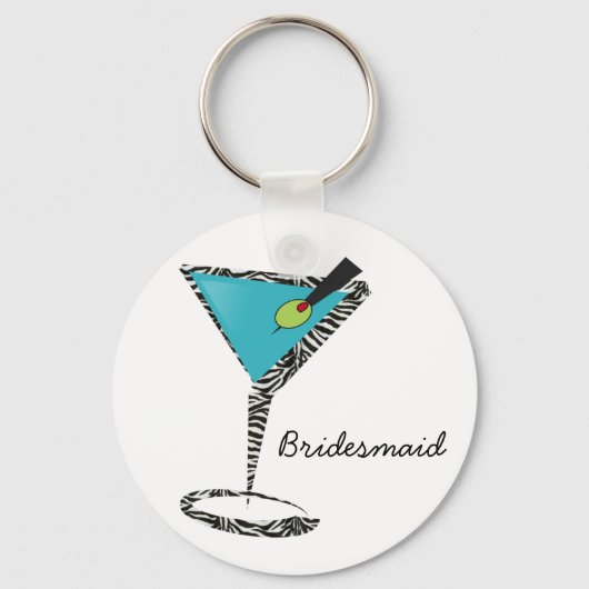 Porte-clés chic aqua martini (Recto)