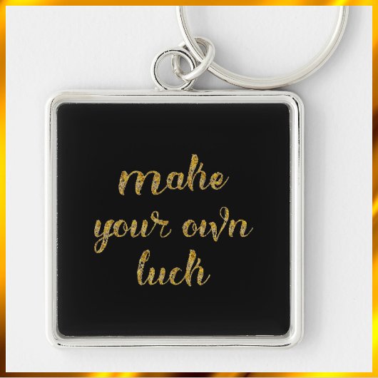 Porte-clés Chic Black et Gold Luck