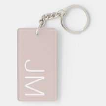 Chic Blush Rose surdimensionné Initiales Monogramm