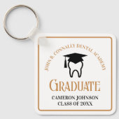 Porte-clés Chic Dental School Custom Gold Graduation Cadeau (Recto)