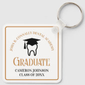 Porte-clés Chic Dental School Custom Gold Graduation Cadeau (Dos)