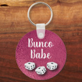 Porte-clés Chic Faux Pink Foil Bunco Dice (Recto)