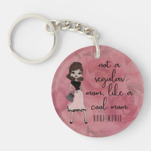 Porte-clés Chic Fleurs Roses Fête Des Mères Mignonne ‘Maman C