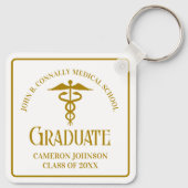 Porte-clés Chic Gold Médicale School Graduation Keepsaké (Dos)