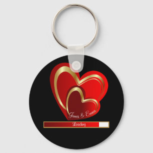Porte-clés Chic Love Chargement Red Hearts Mariage personnali