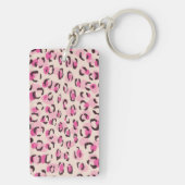 Porte-clés Chic moderne chic guépard imprimé motif monogramme (Dos)