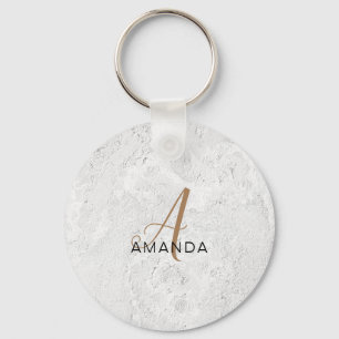 Porte-clés Chic monogram professional plain add your name