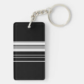Porte-clés Chic noir rayé (Dos)