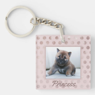 Porte-clés Chic Pink Pet Photo - Qui est un bon chien ?