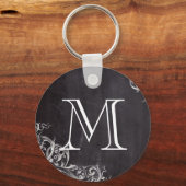 Porte-clés chic poule chic chic chalkboard monogramme (Recto)