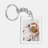 Porte-clés Chic Simple Moderne Chien Nom 2 Photo (Devant gauche)